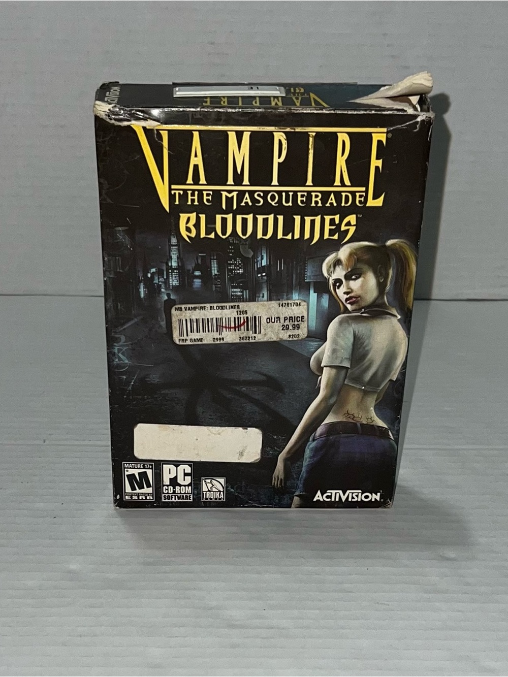 Vampire the Masquerade Bloodlines Pc Complete In Box Cib Manual 3 Disc